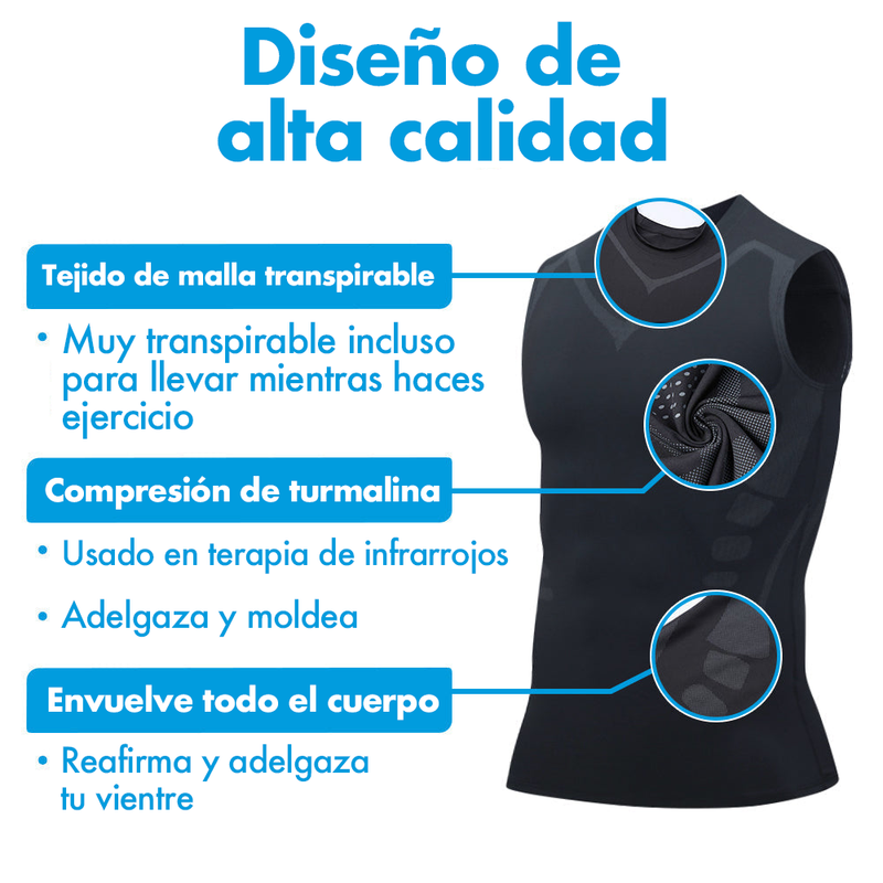 Sugoola™ - Camiseta de turmalina correctora de postura y reductora de tallas