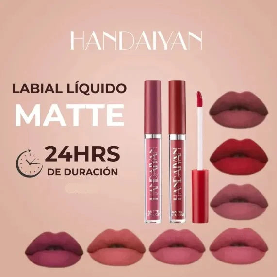 KIT DE 6 LABIALES HANDAIYAN DE LARGA DURACIÓN💄💋