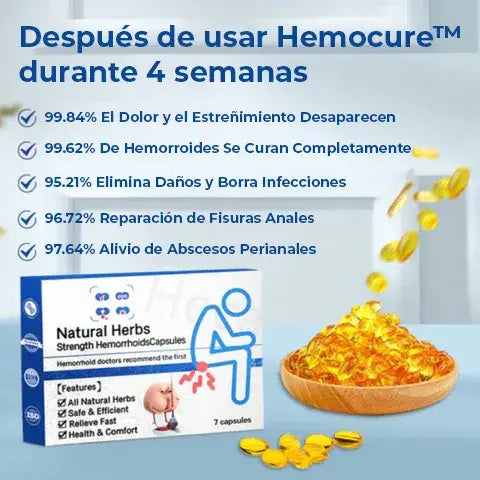 Hemocure™ Cápsulas naturales para las hemorroides