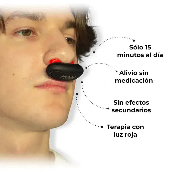 RespiRelief™ Dispositivo de terapia nasal con luz roja