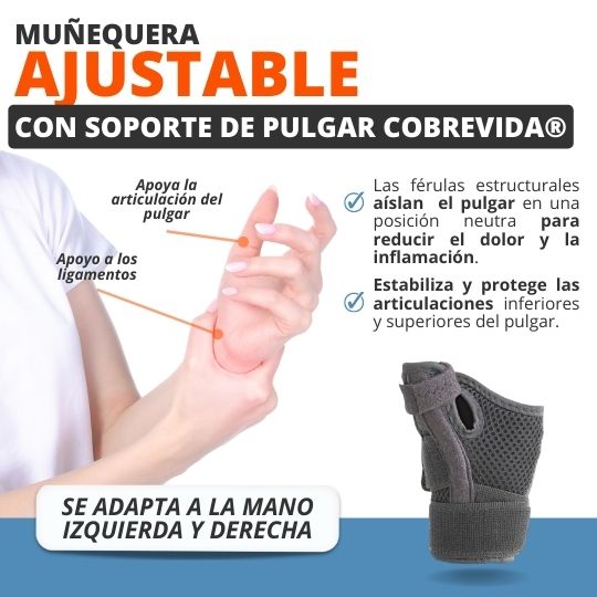 Muñequera Inmovilizadora Ajustable con Soporte de Pulgar OsteoFix®